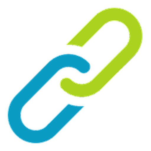 Interlocking blue and green chain links